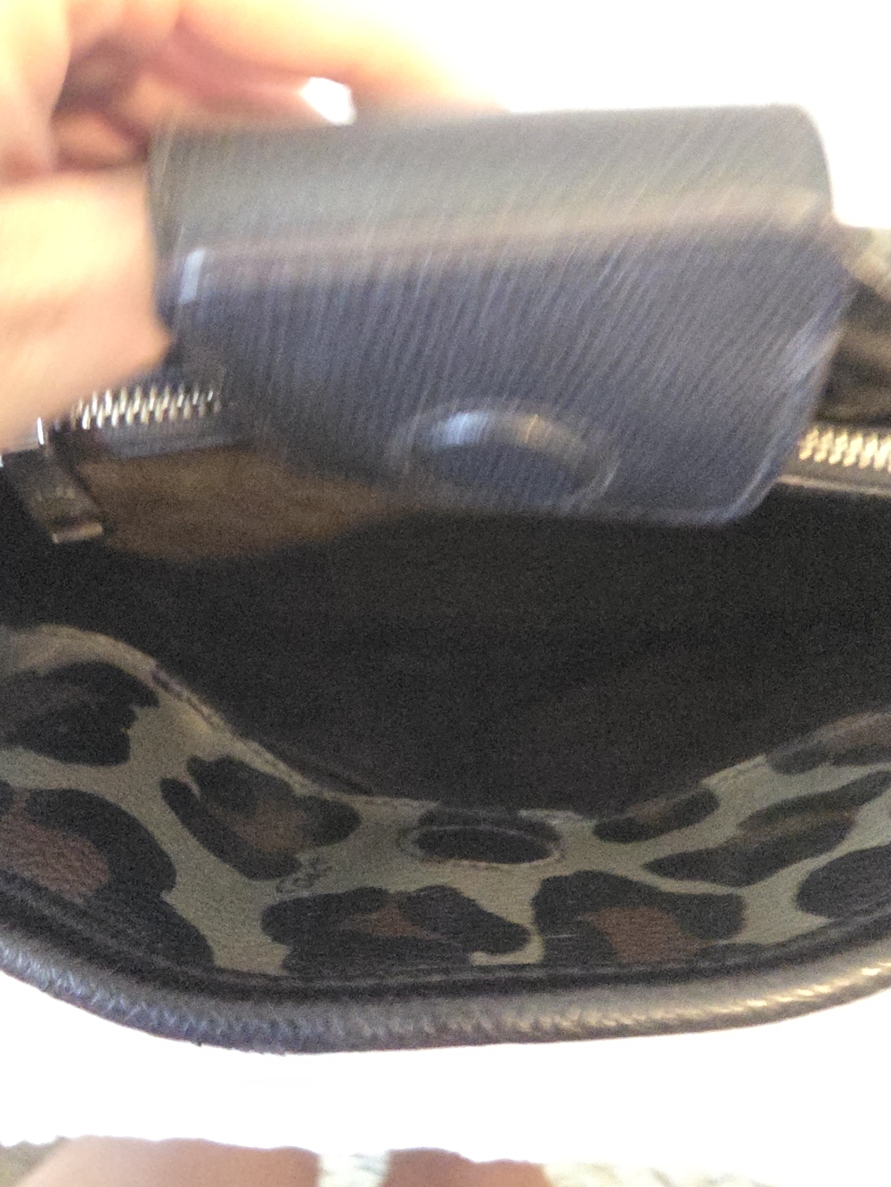 Y2k Coach Margot Carryall Ocelot Print Gray/Black Leopard Purse - Picture 7 of 11